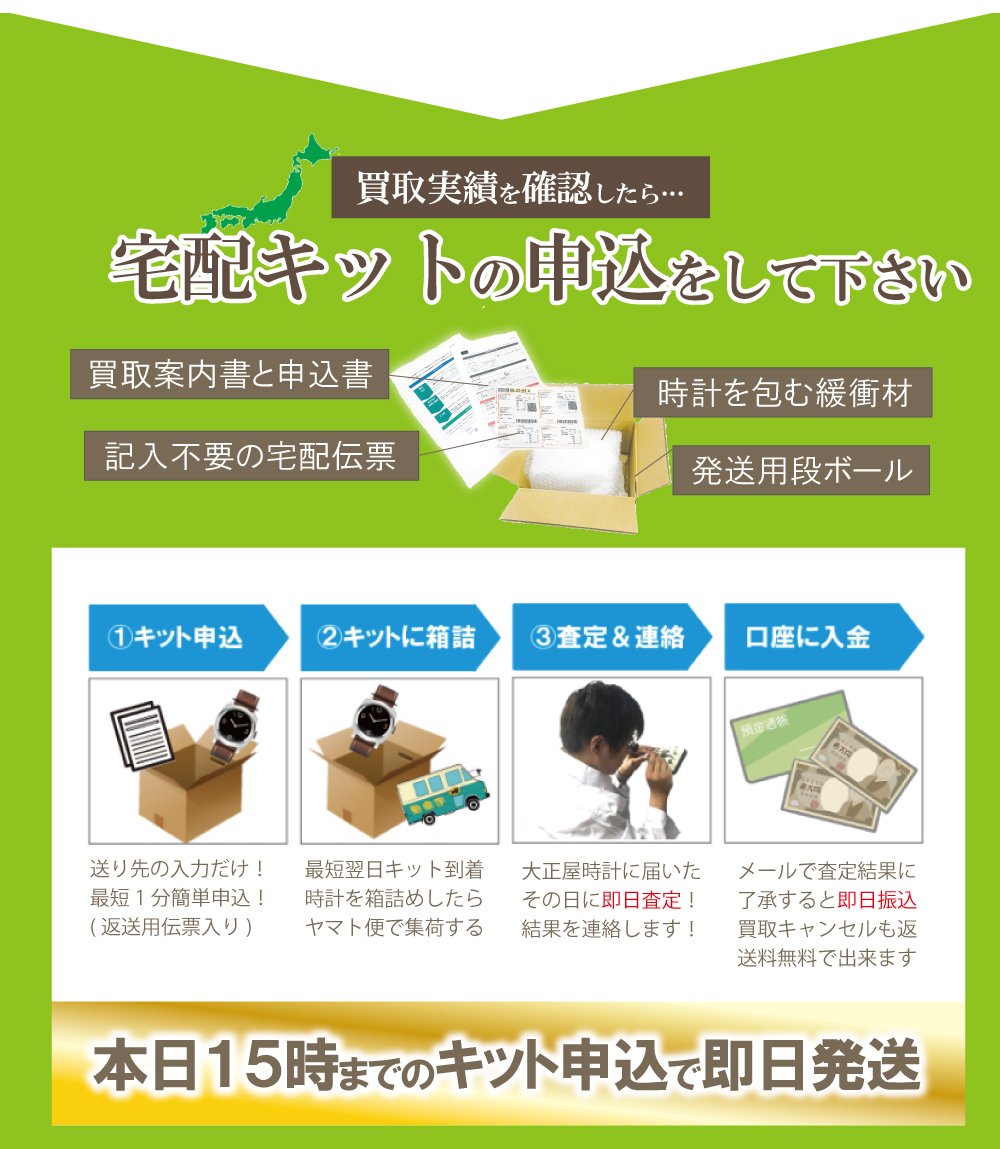 後づけダイヤブランド時計宅配買取